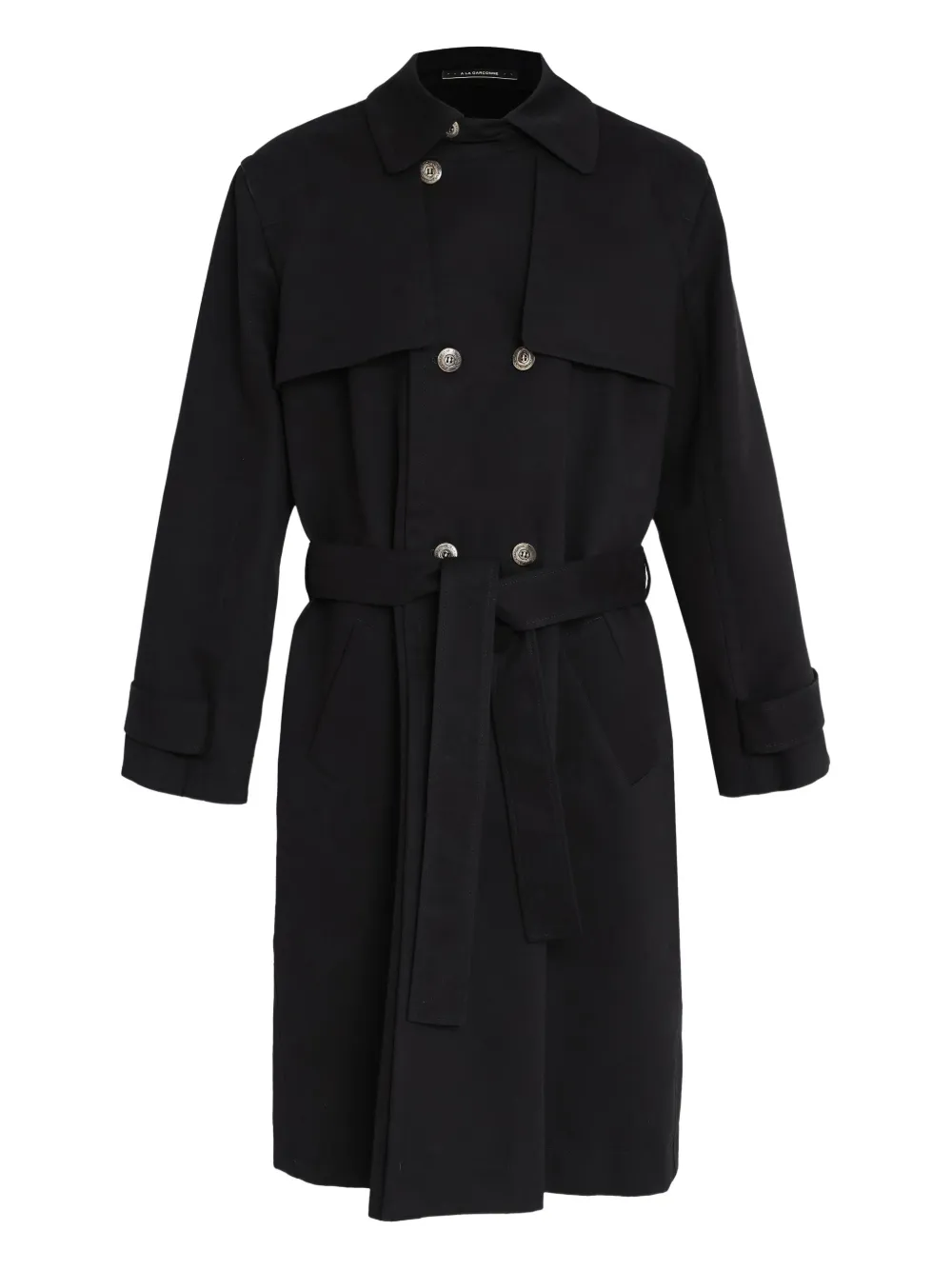 À La Garçonne Trench coat com abotoamento duplo e cinto | Preto | Image 1