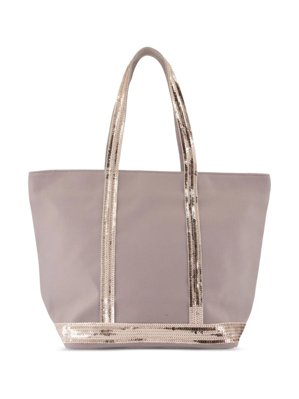 sequin-trimmed tote bag