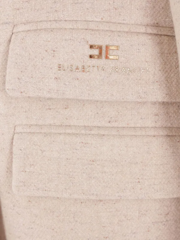 【すぐ届く】ELISABETTA FRANCHI ダブルブレストコート Elisabetta Franchi ダブルコート | ニュートラル | FARFETCH JP