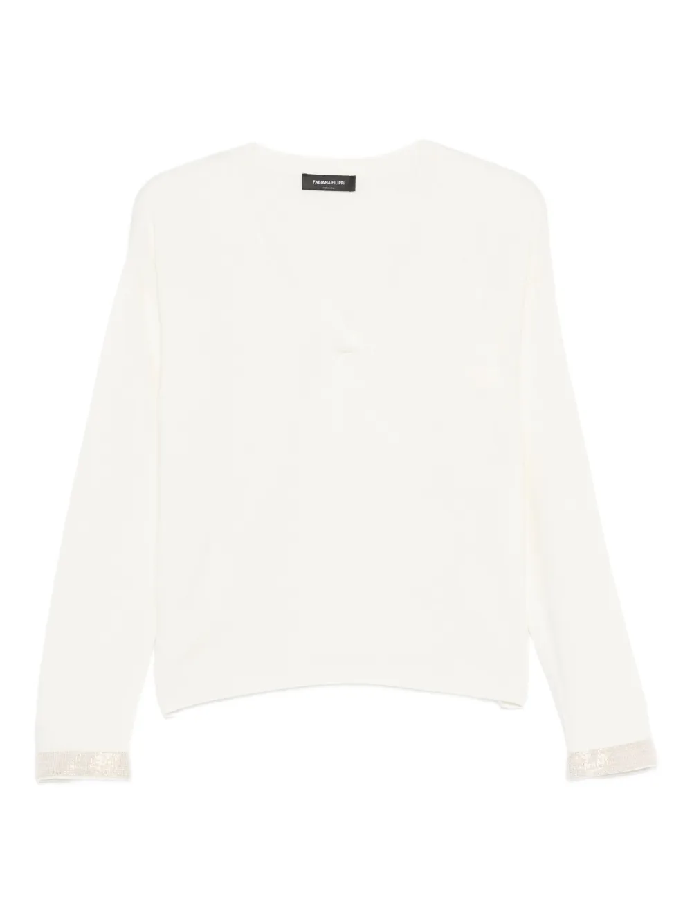 Fabiana Filippi sequin-embellished knitwear sweater Wit