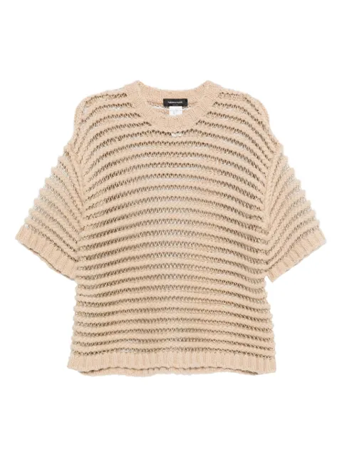 Fabiana Filippi open-knit short-sleeve top
