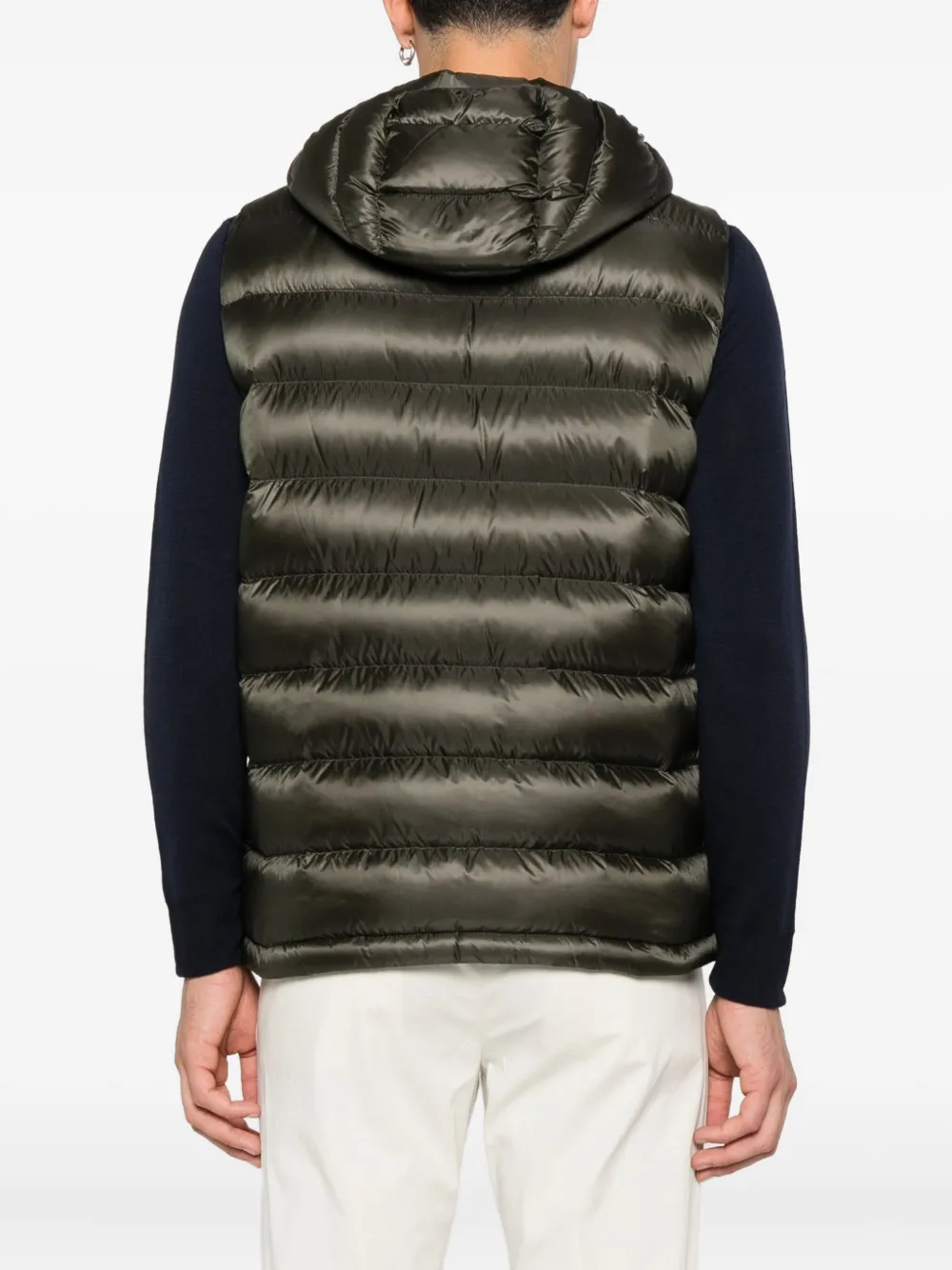 Herno Bodywarmer met capuchon Groen