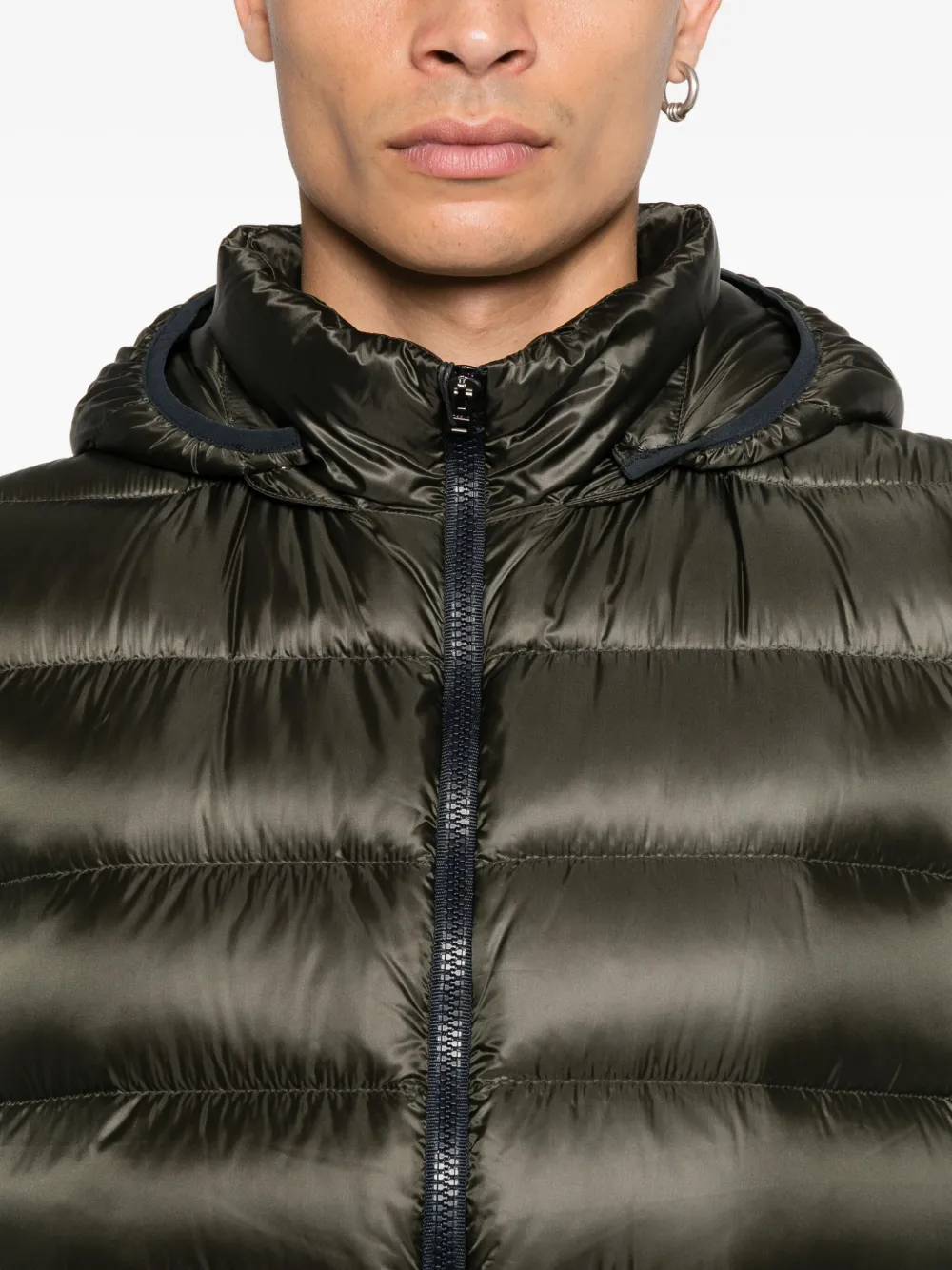 Herno Bodywarmer met capuchon Groen