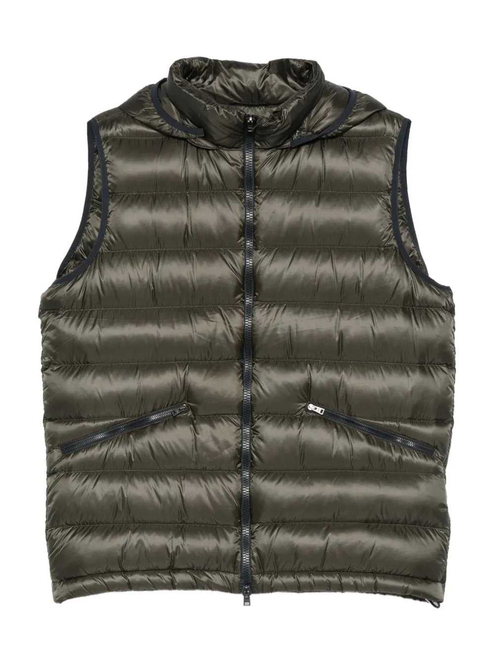 Herno Bodywarmer met capuchon Groen