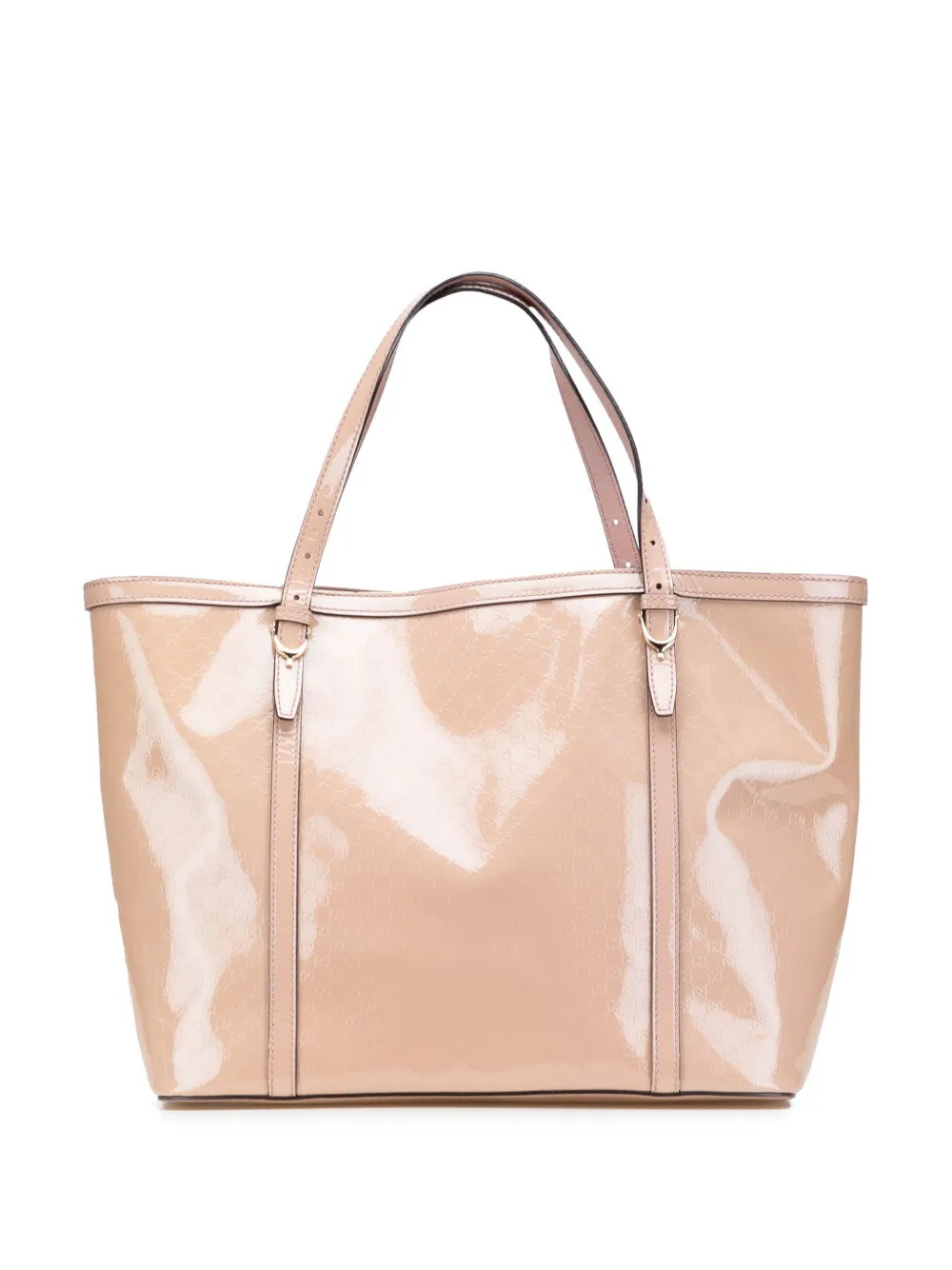 Gucci Pre-Owned 2000-2015 Microguccissima Patent Nice tote bag - ブラウン Gucci Pre-Owned 2000-2015 Microguccissima Patent Nice tote bag - ブラウン