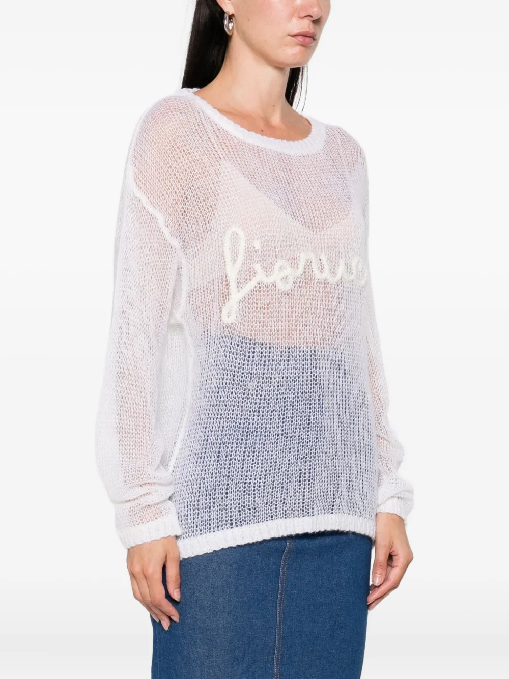 Fiorucci embroidered mesh sweater Wit