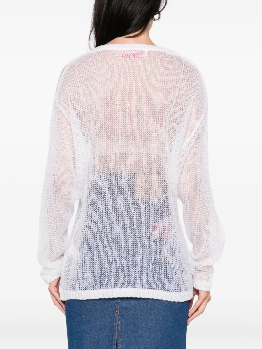 Fiorucci embroidered mesh sweater Wit