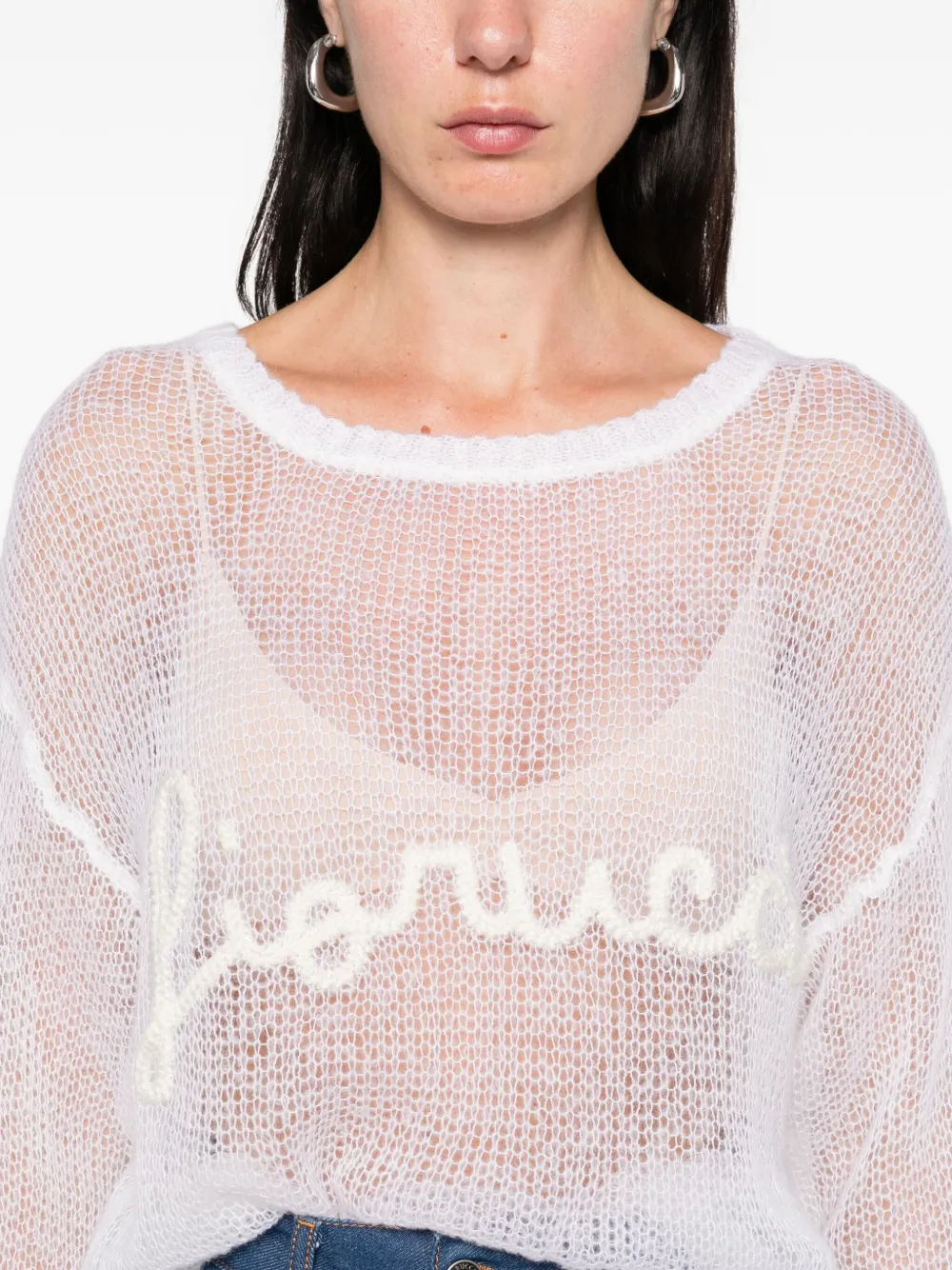 Fiorucci embroidered mesh sweater Wit