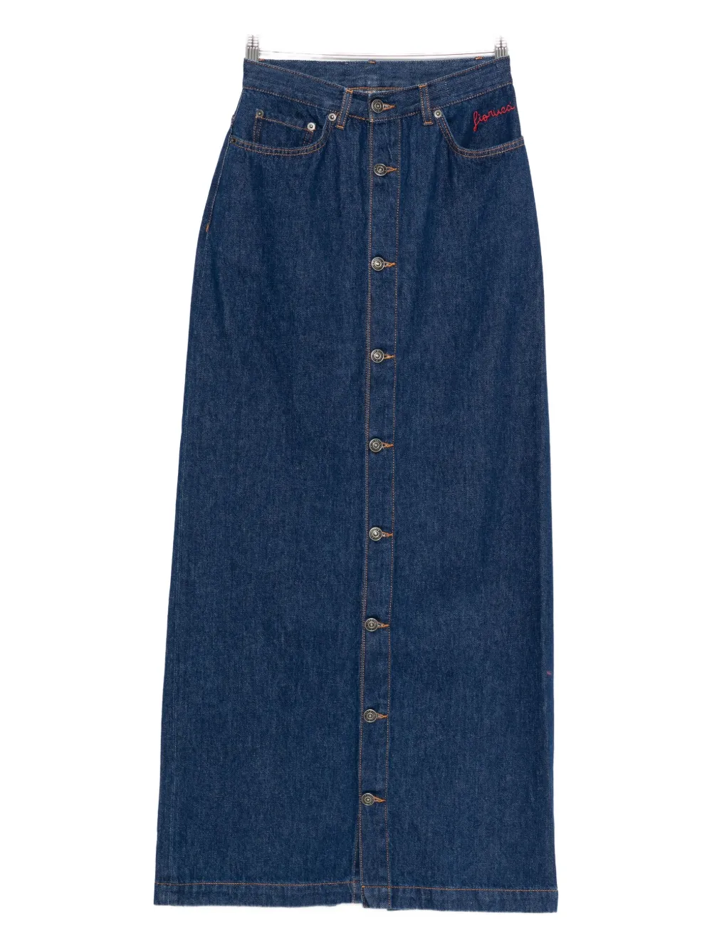 Fiorucci button-front denim skirt - Blu