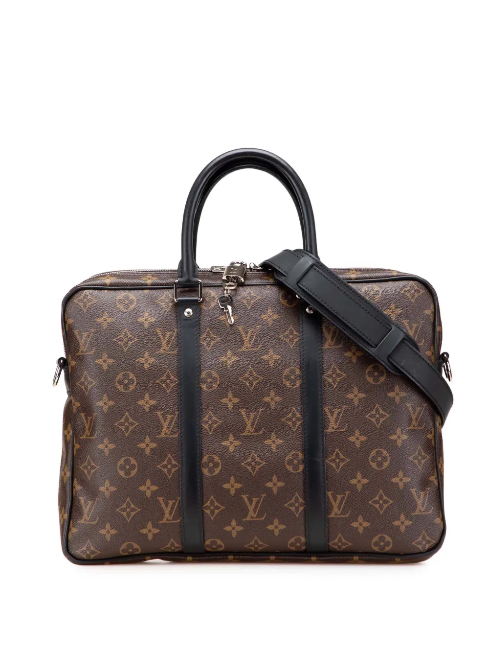 Louis Vuitton Pre-Owned 2015 モノグラム マカサー ポルト ドキュマン ヴォワヤージュ ビジネスバッグ - Louis Vuitton Pre-Owned 2015 モノグラム マカサー ポルト ドキュマン ヴォワヤージュ ビジネスバッグ -