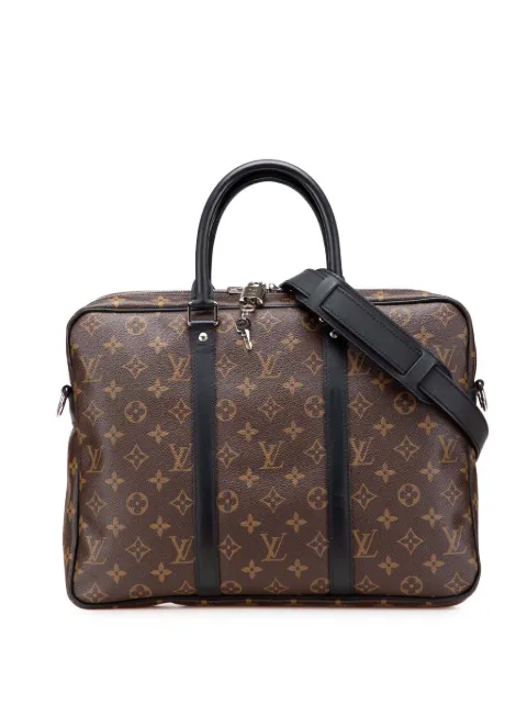 Louis Vuitton Pre-Owned 2015 Monogram Macassar Porte Documents Voyage business bag