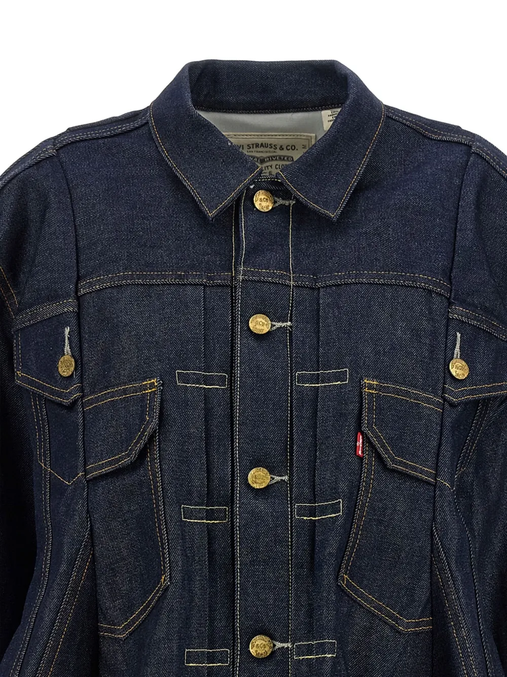 Sacai X Levi's® Jeansjacke Mit Polokragen In Blue