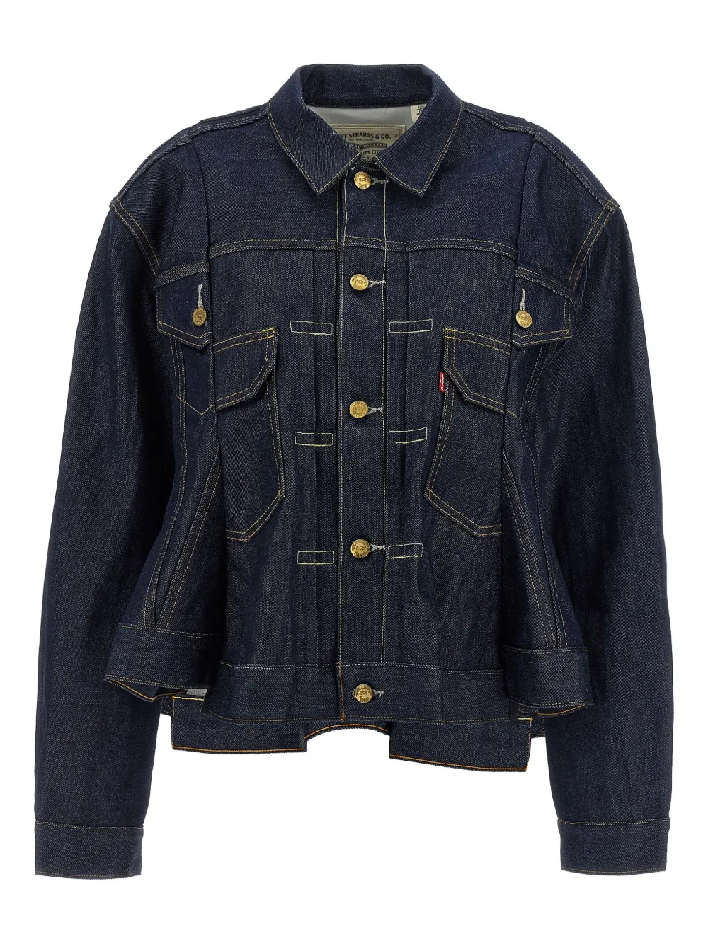Sacai X Levi's® Jeansjacke Mit Polokragen In Blue
