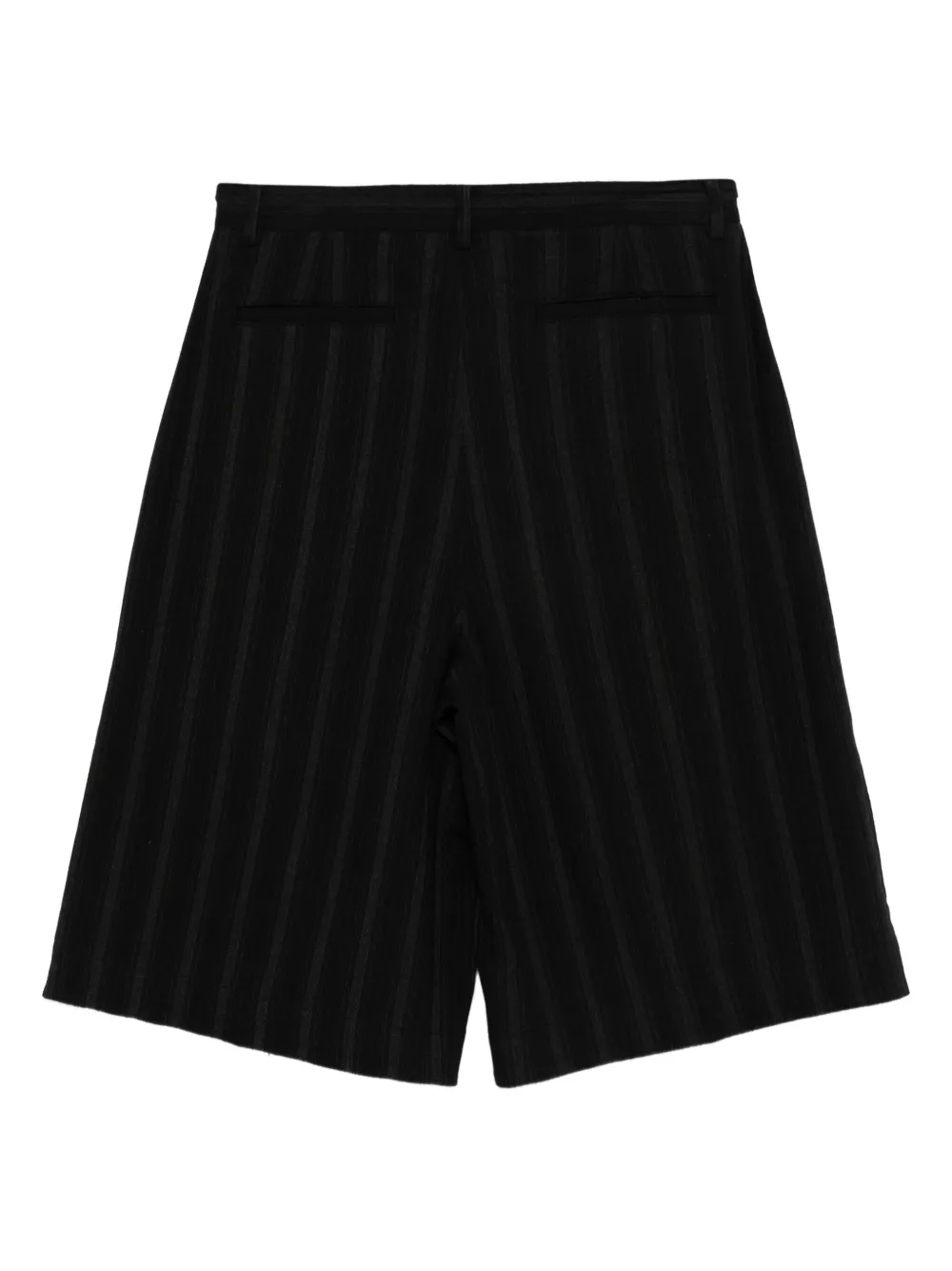 Juun.J Geplooide shorts met krijtstreep Zwart