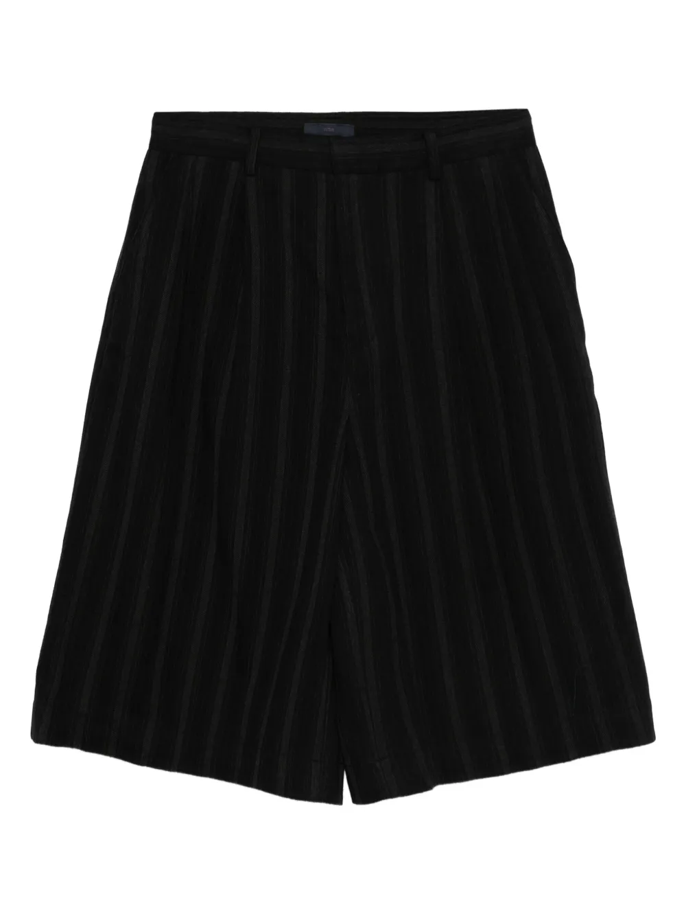 Juun.J Geplooide shorts met krijtstreep Zwart