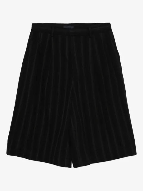 Juun.J shorts con pinzas y rayas diplomáticas estampadas