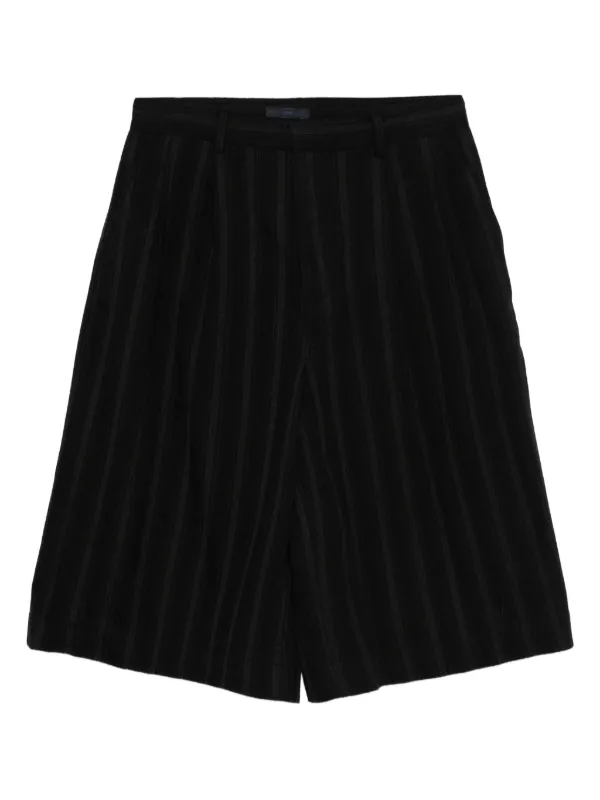 Juun.J ストライプ ショートパンツ | ブラック | FARFETCH JP