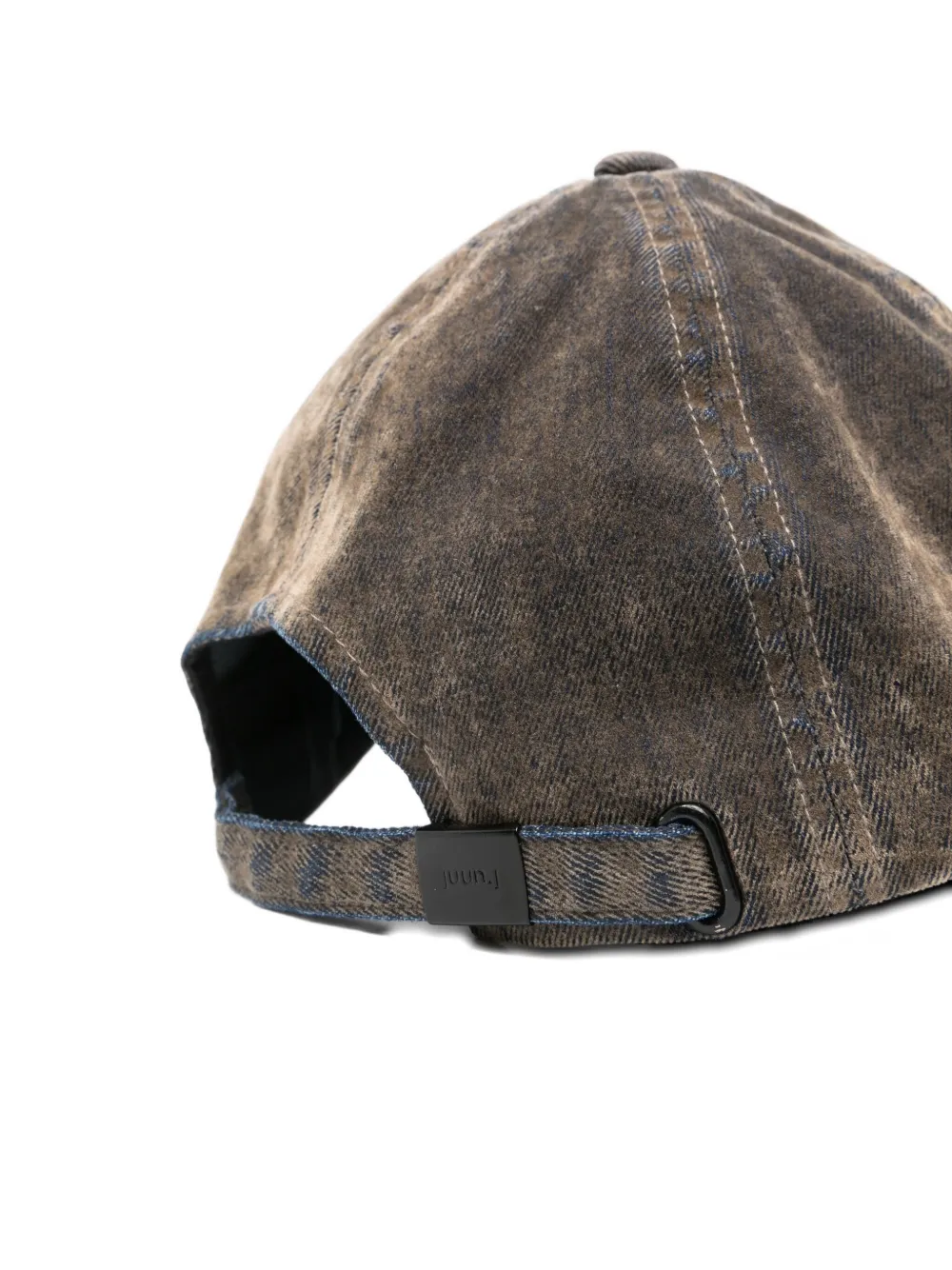 Juun.J acid-wash denim cap Bruin