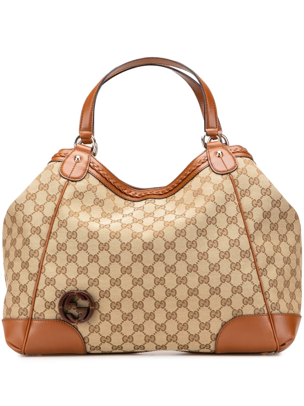 Gucci Pre-Owned 2000-2015 ミディアム GGキャンバス ブリック レーン ハンドバッグ - ブラウン Gucci Pre-Owned 2000-2015 ミディアム GGキャンバス ブリック レーン ハンドバッグ - ブラウン