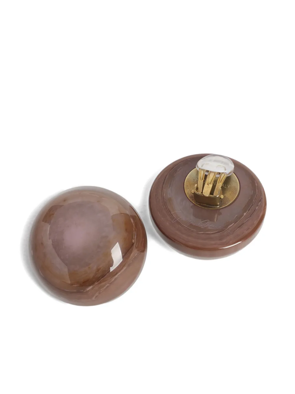 Giorgio Armani round clip-on earrings | Image 2