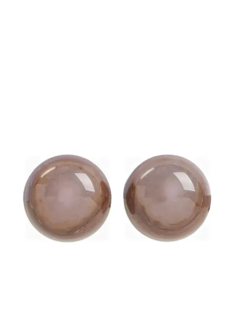 Giorgio Armani round clip-on earrings