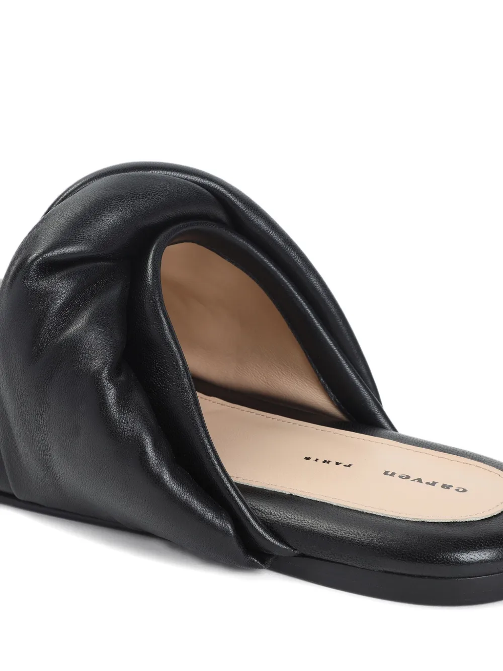 Carven knotted leather mules Black