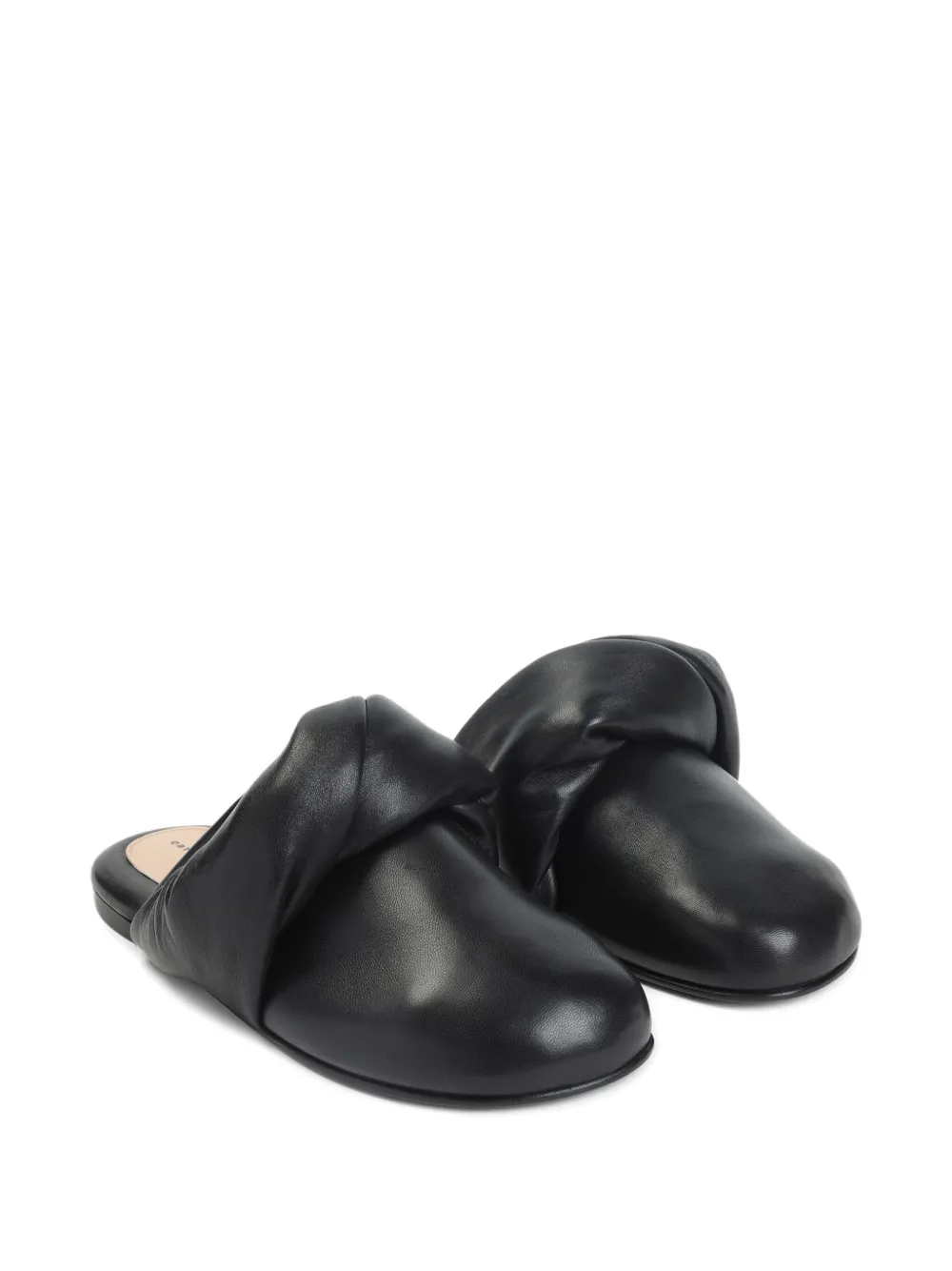 Carven knotted leather mules Black