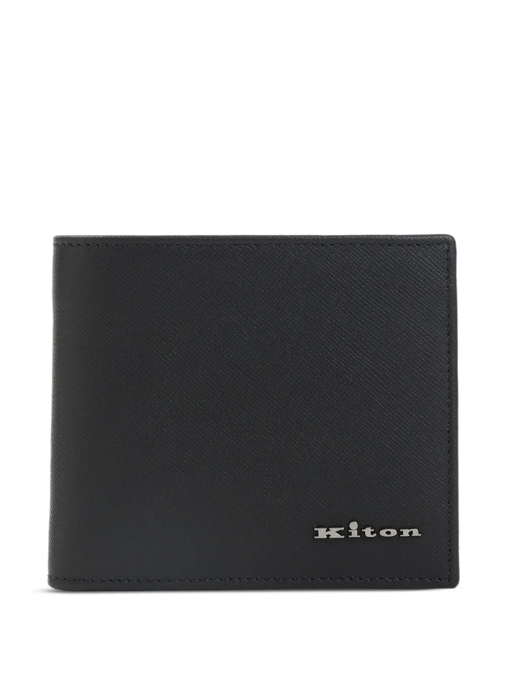 Kiton Leren portemonnee Zwart