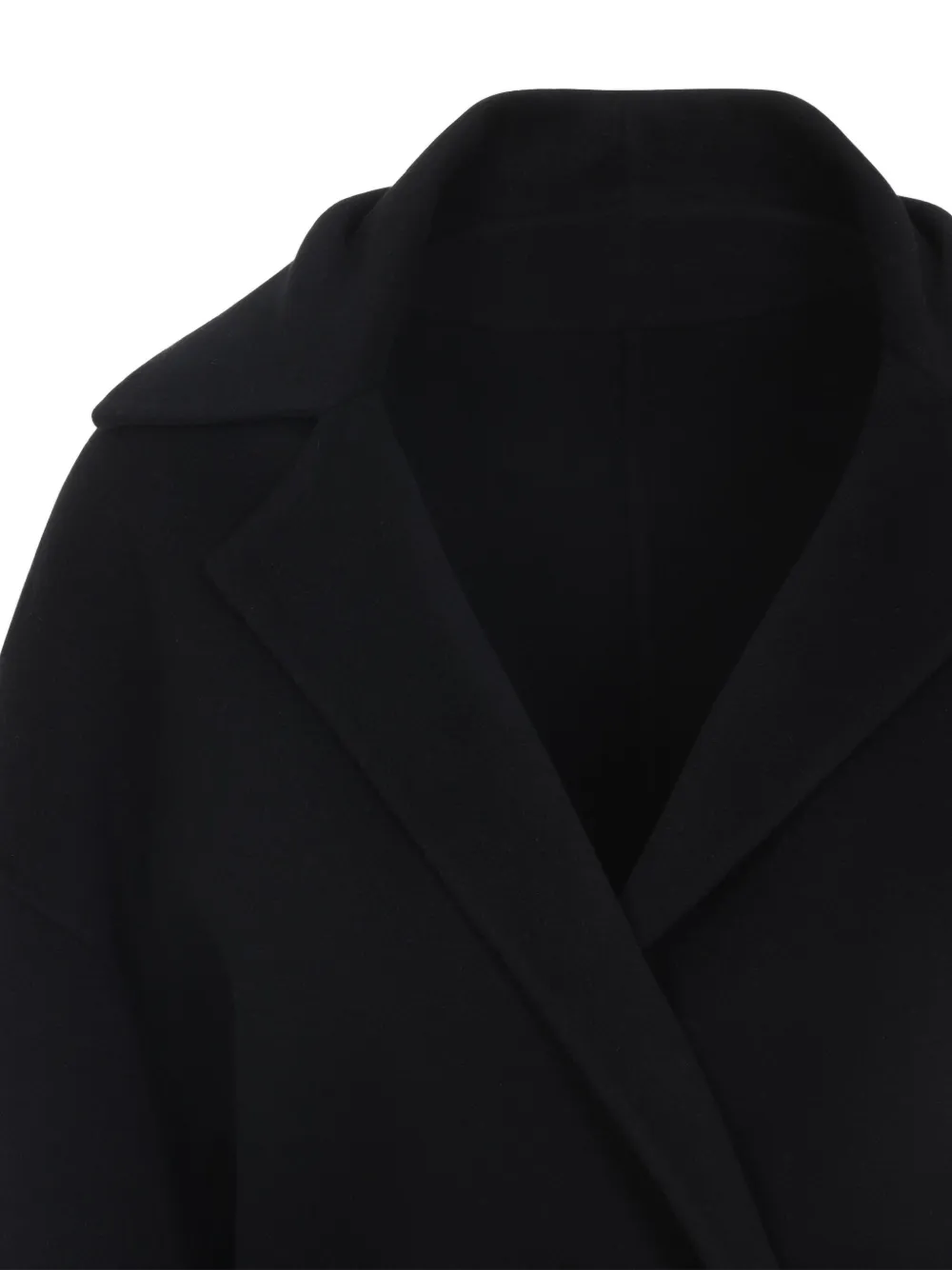 Alberta Ferretti belted wool coat Zwart