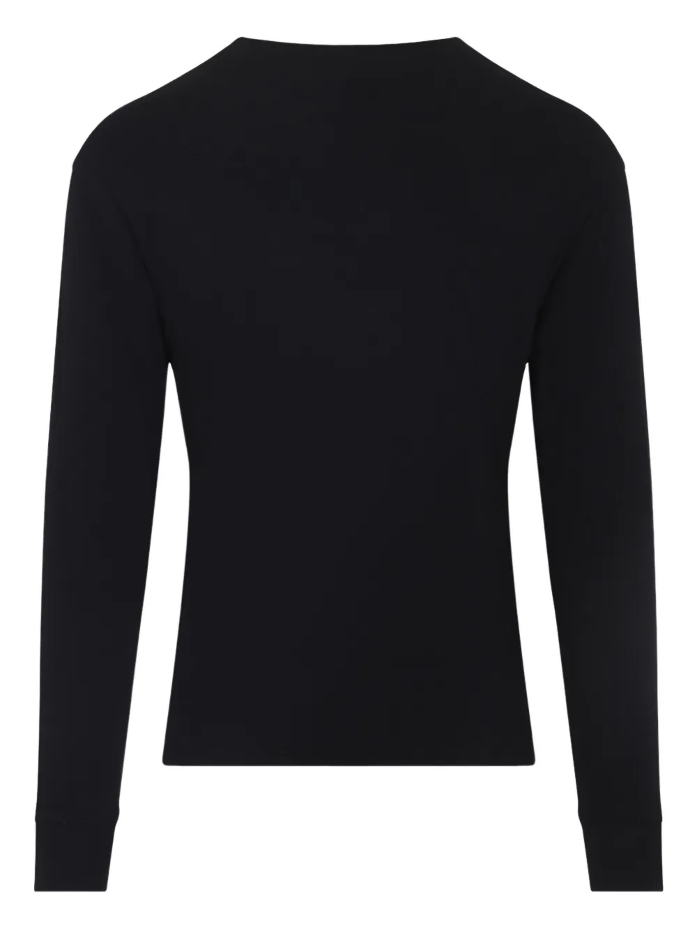TOM FORD button-placket long-sleeve T-shirt Zwart