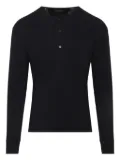 TOM FORD button-placket long-sleeve T-shirt - Black