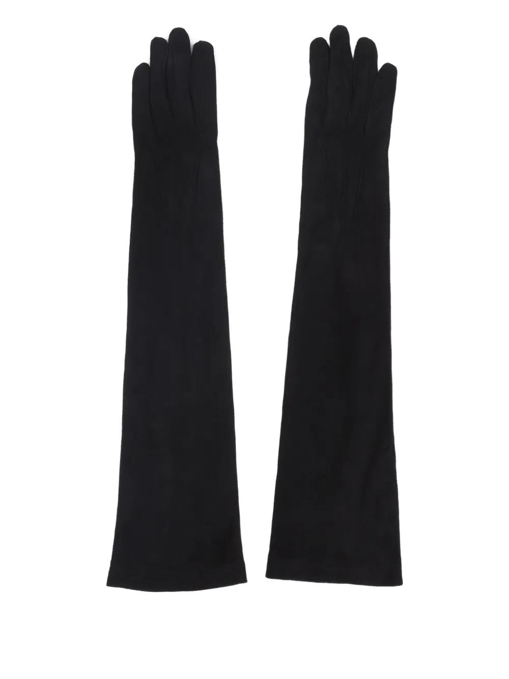 Giorgio Armani long suede gloves Zwart