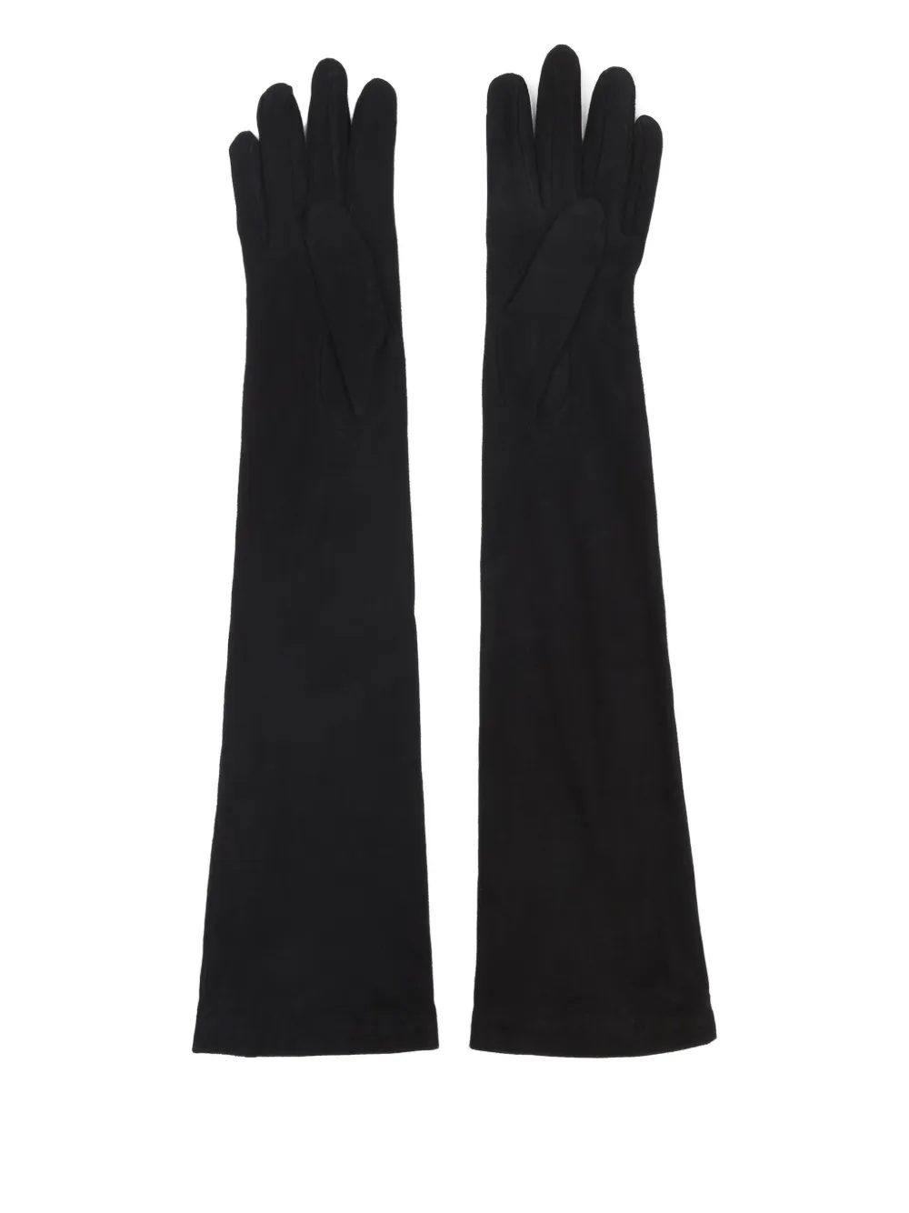 Giorgio Armani long suede gloves Zwart