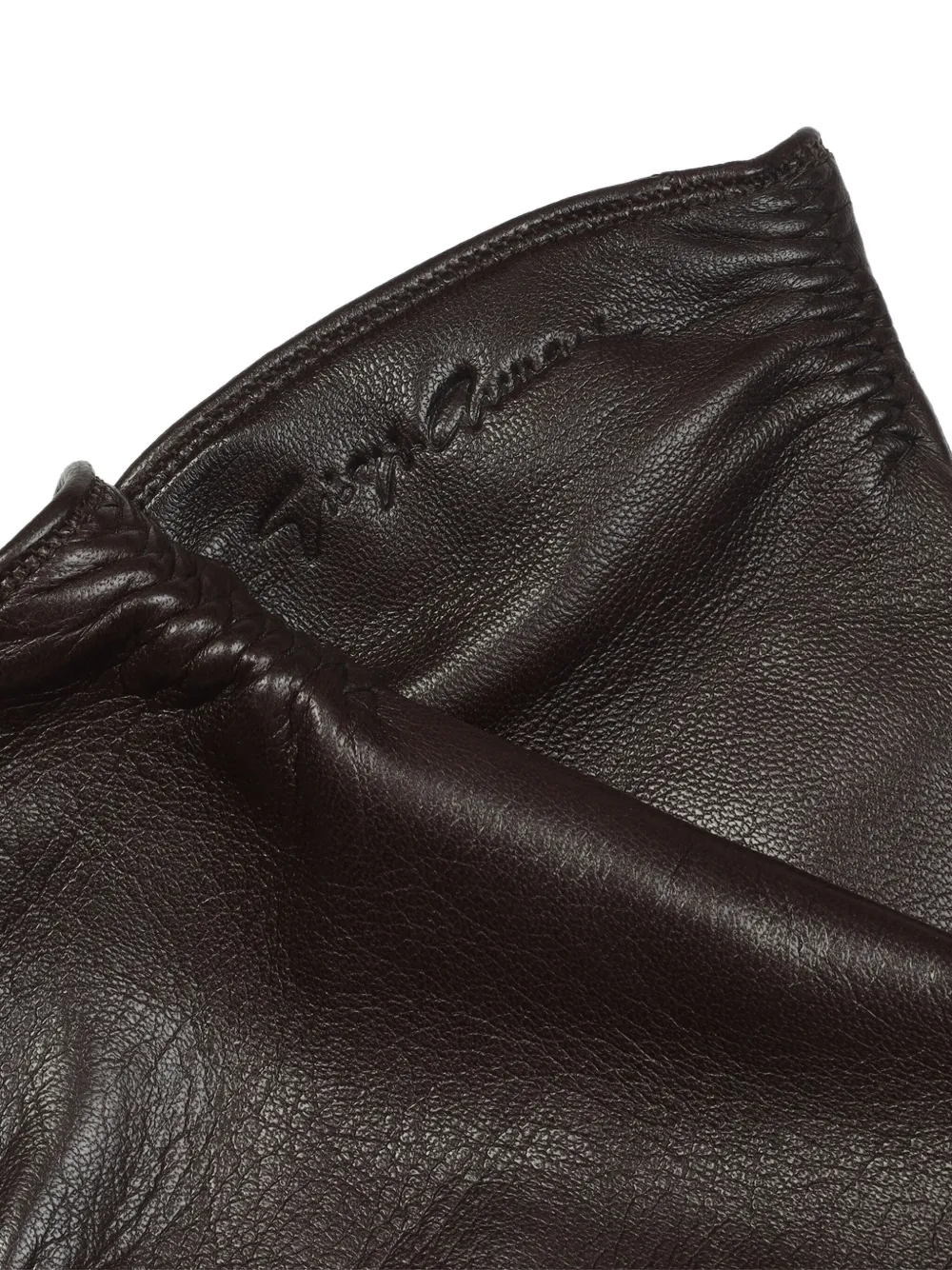 Giorgio Armani leather gloves Bruin