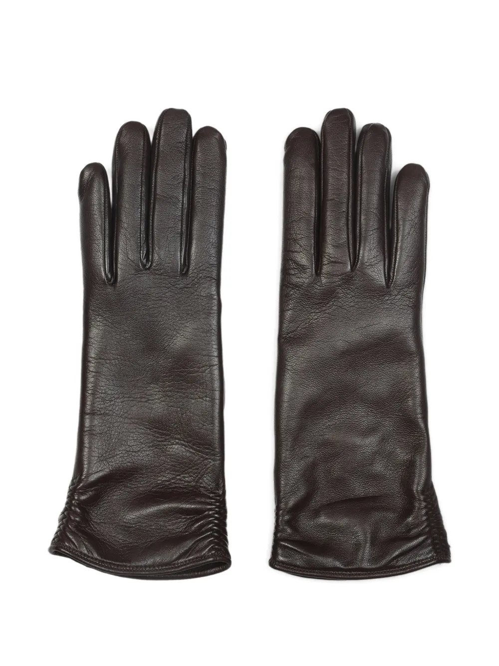 Giorgio Armani leather gloves Bruin