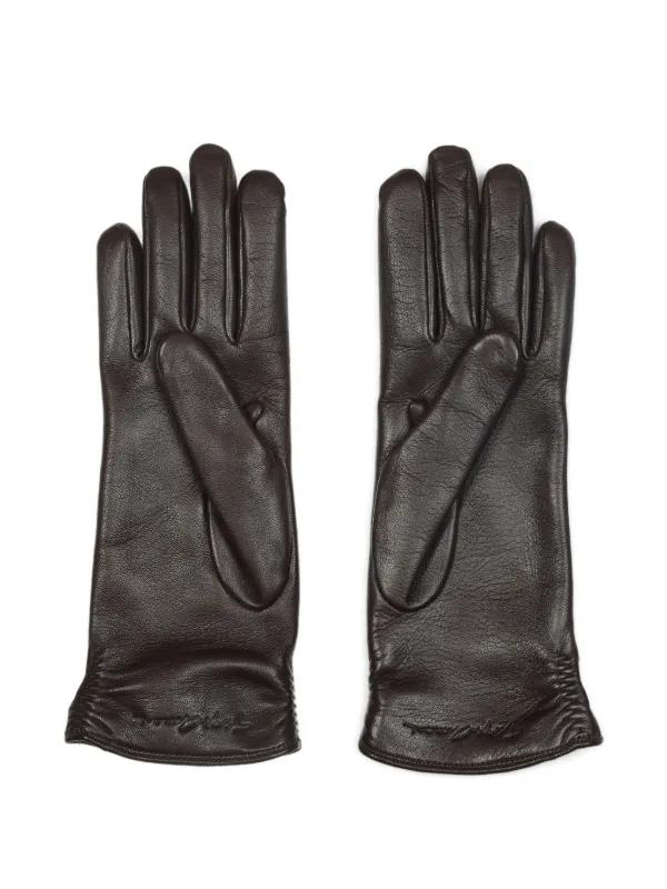 Giorgio Armani レザーグローブ | ブラウン | FARFETCH JP