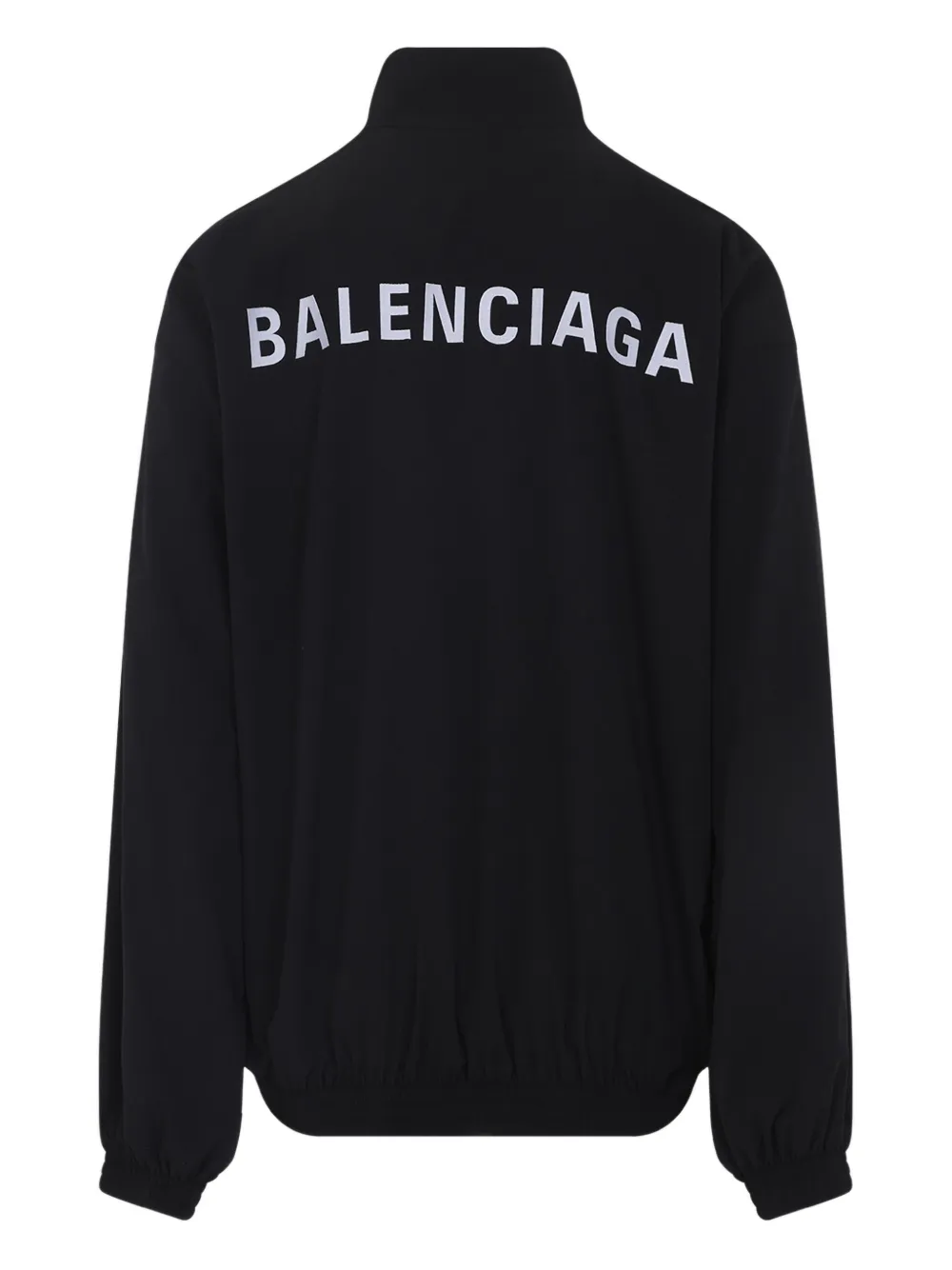 Balenciaga logo-print zip-up jacket Zwart