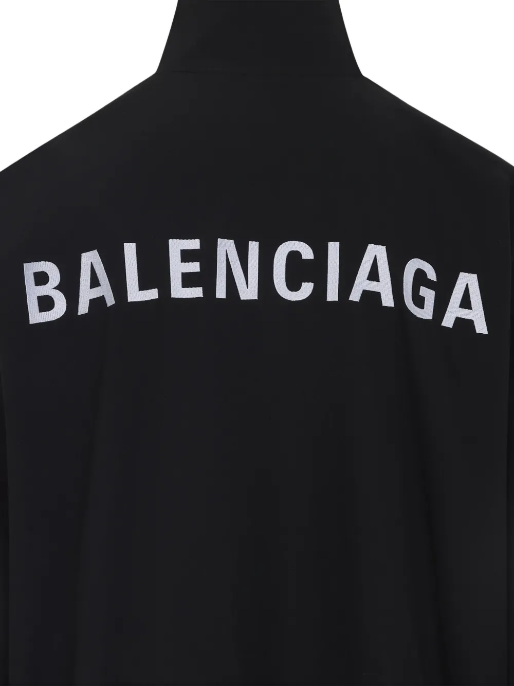 Balenciaga logo-print zip-up jacket Zwart
