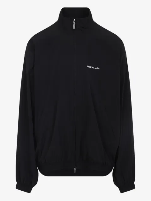 Balenciaga logo-print zip-up jacket