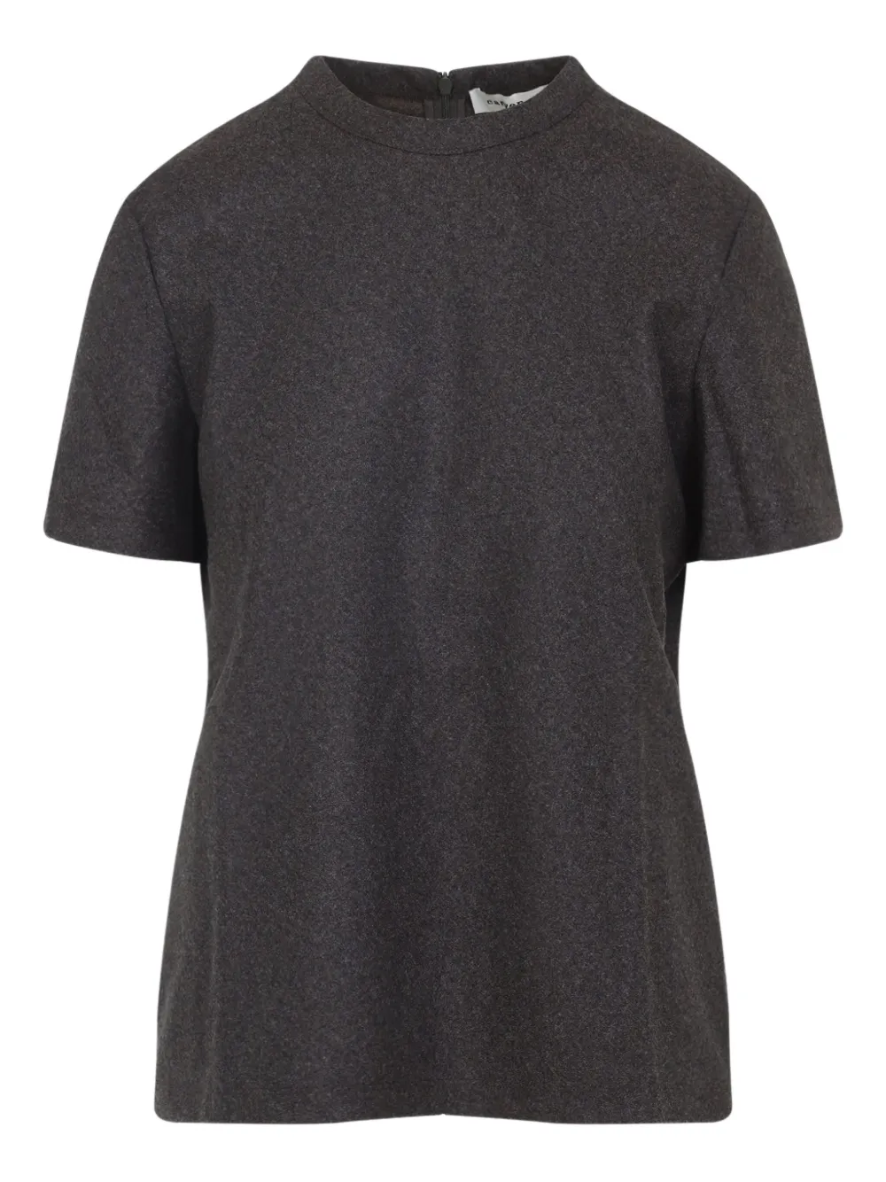Carven high-neck short-sleeve T-shirt - グレー Carven high-neck short-sleeve T-shirt - グレー