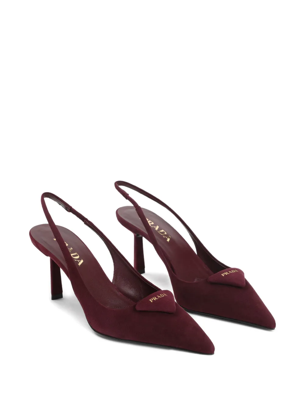 Prada 75mm slingback pumps Rood