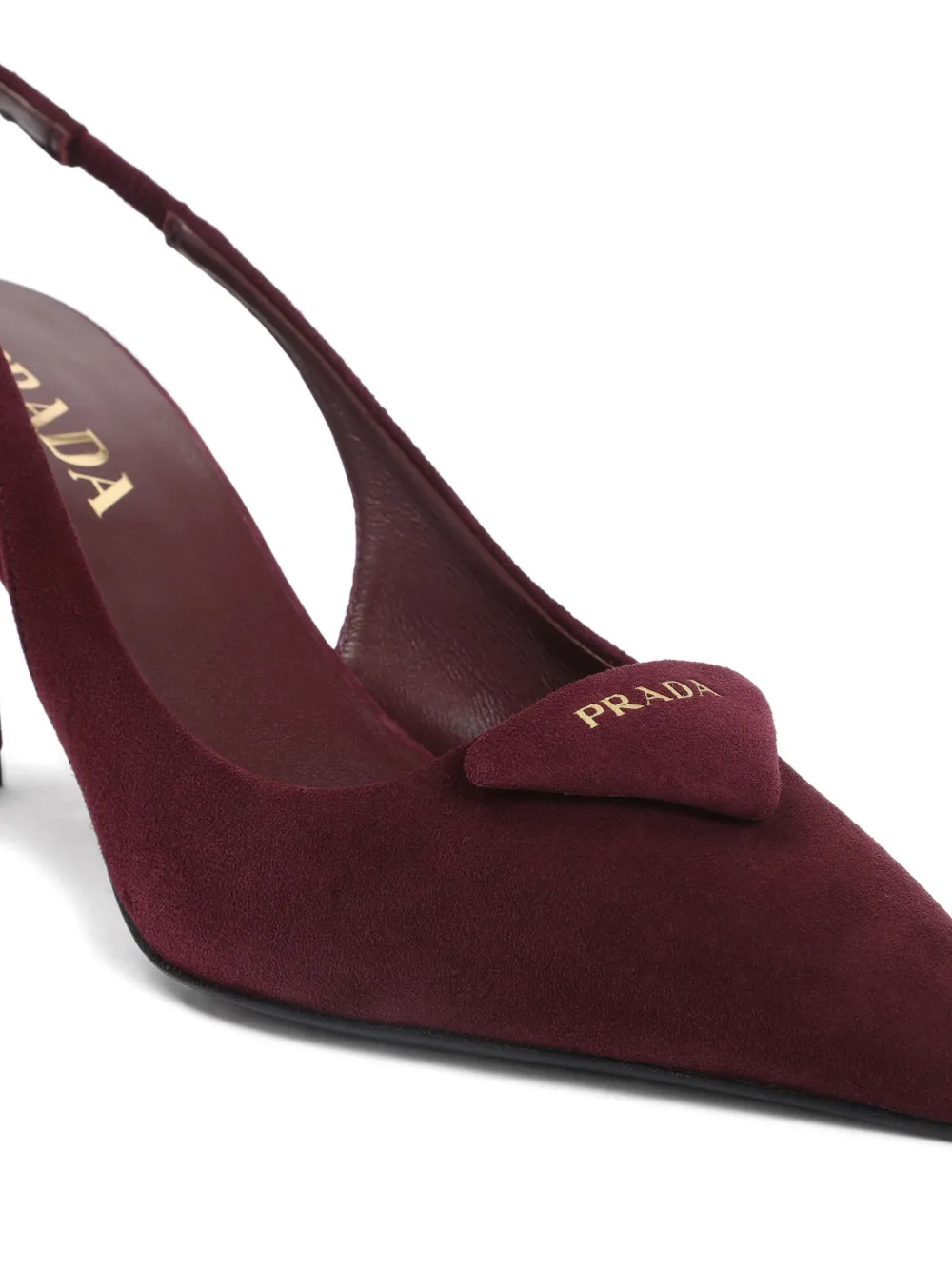Prada 75mm slingback pumps Rood
