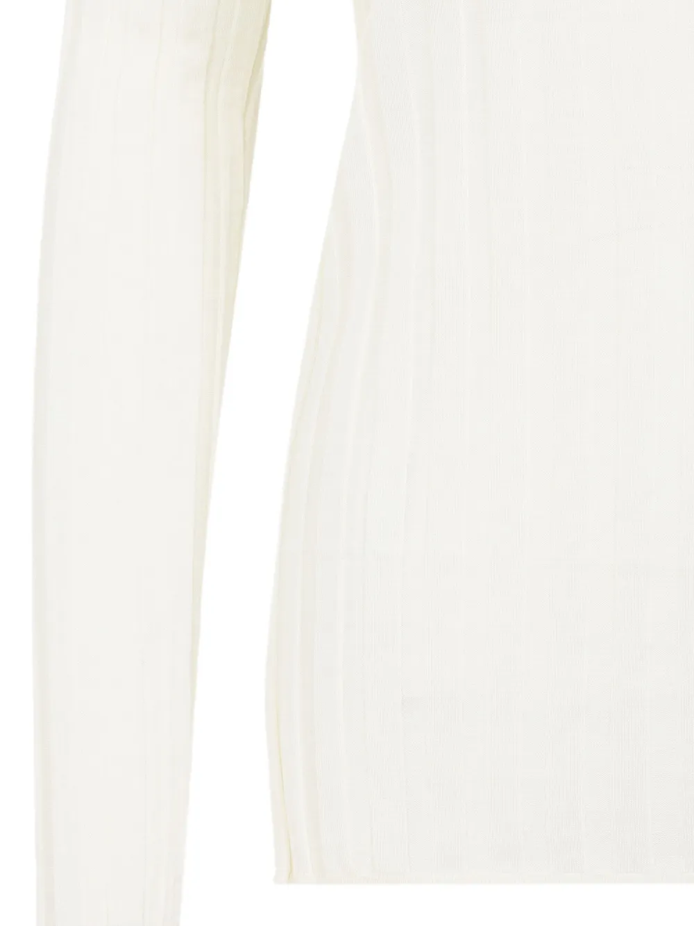 Carven Ribgebreide midi-jurk Beige