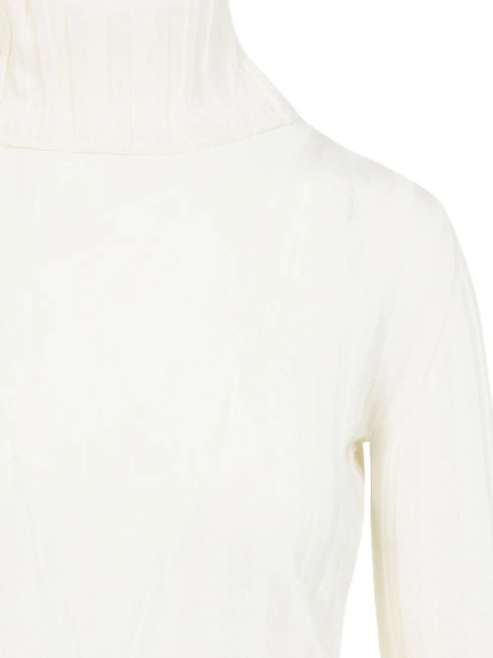 Carven Ribgebreide midi-jurk Beige