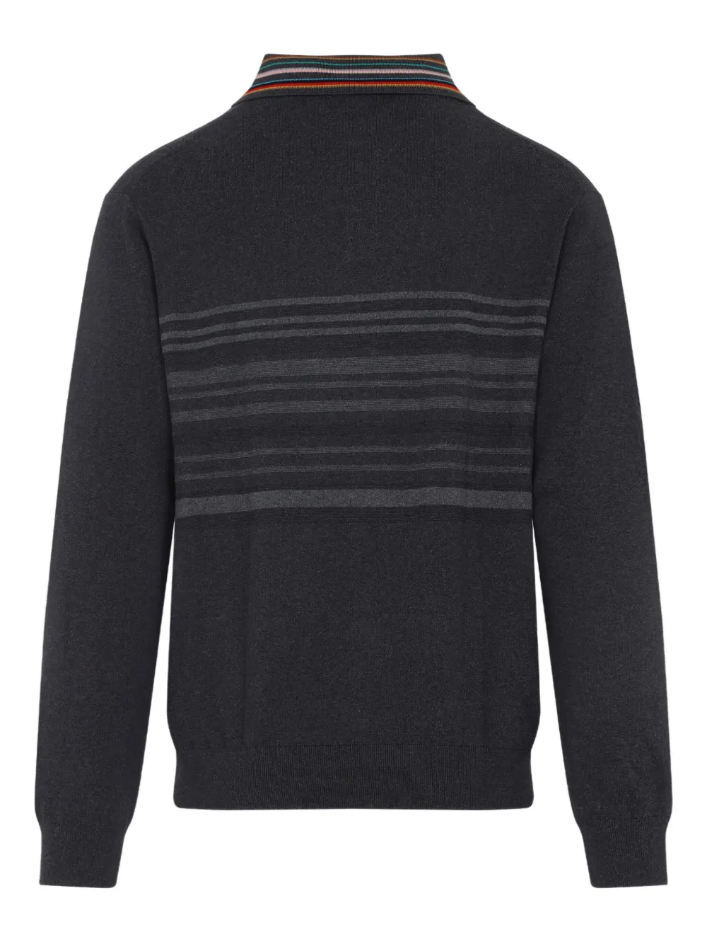 Paul Smith striped polo-neck sweater Grijs