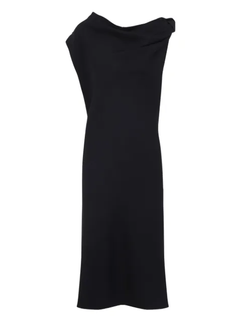 Carven draped one-shoulder midi dress