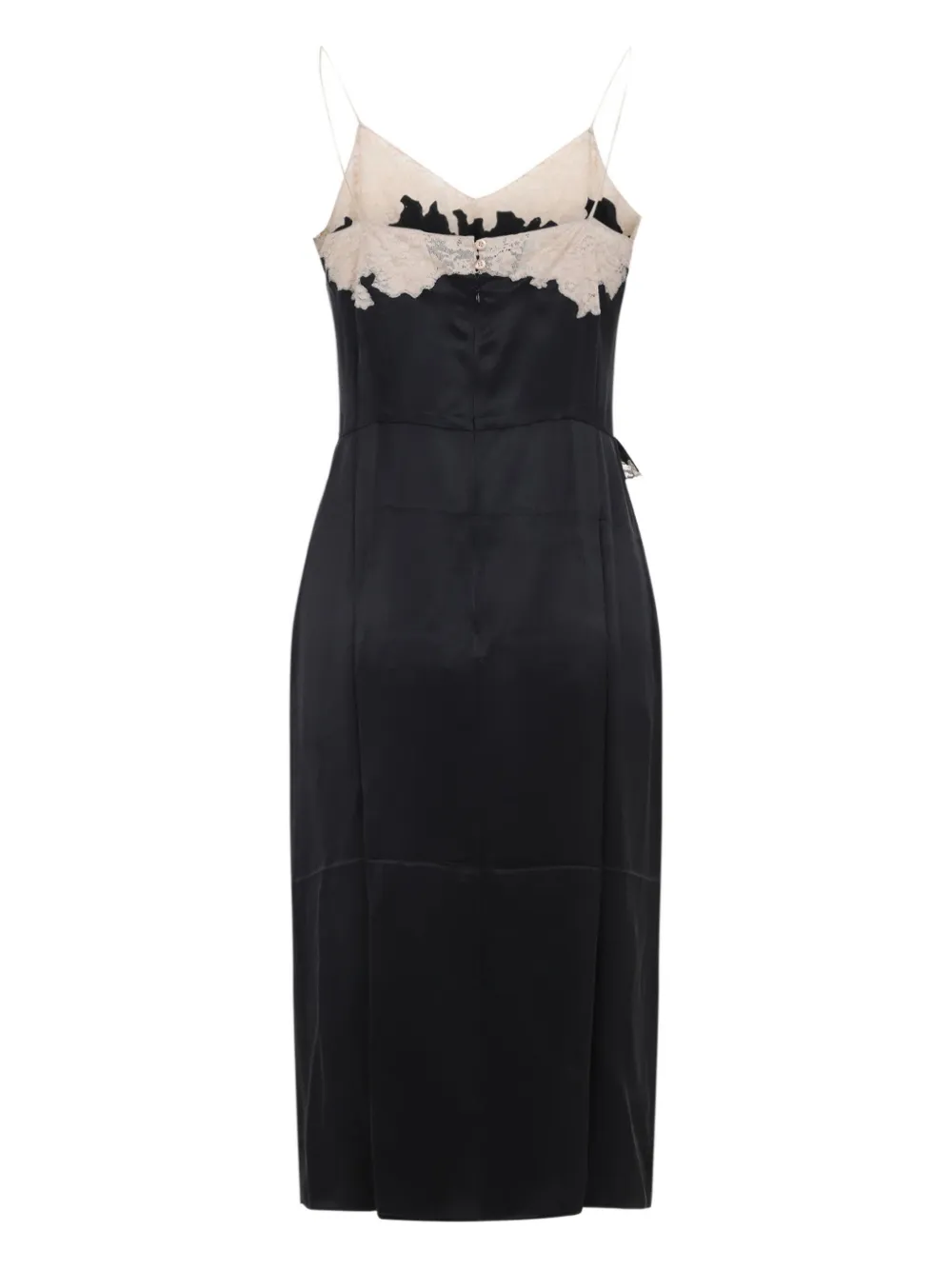 Prada lace-trimmed midi slip dress Zwart