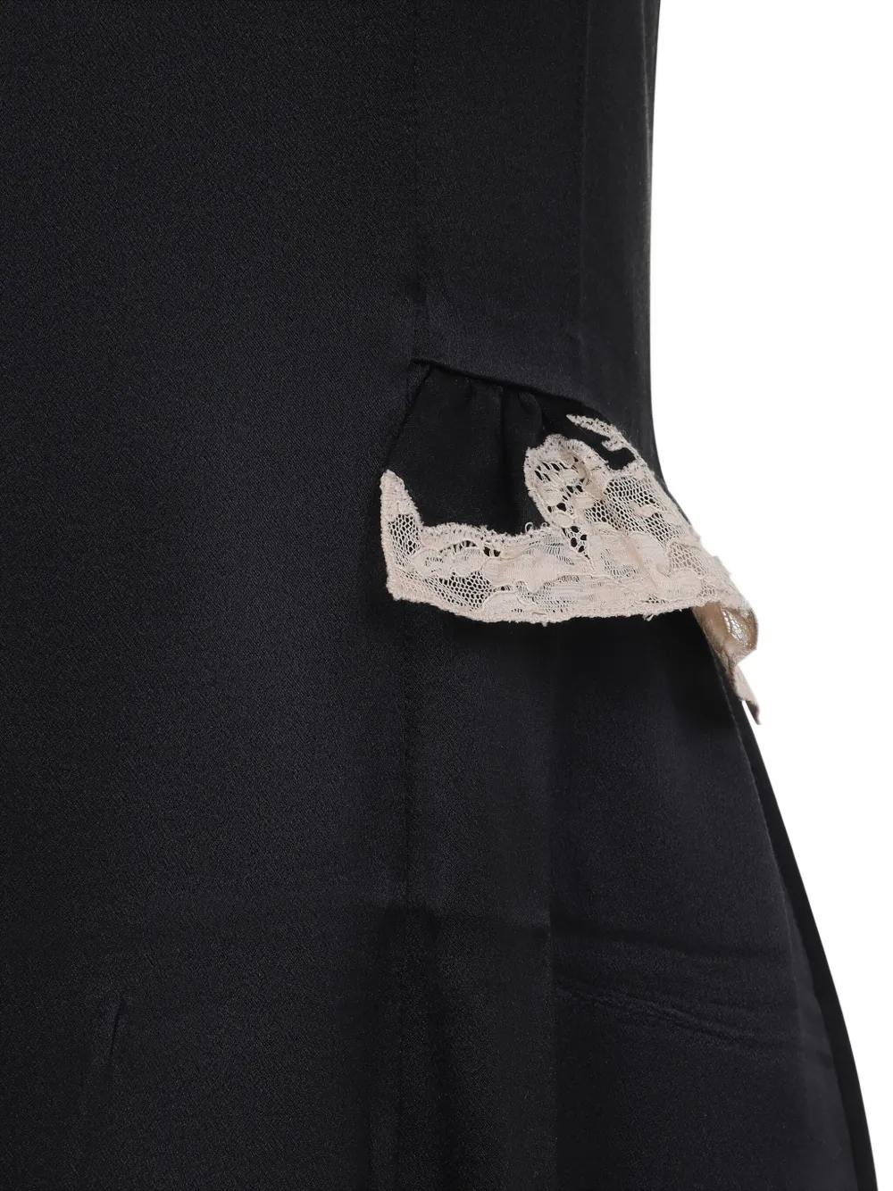 Prada lace-trimmed midi slip dress Zwart