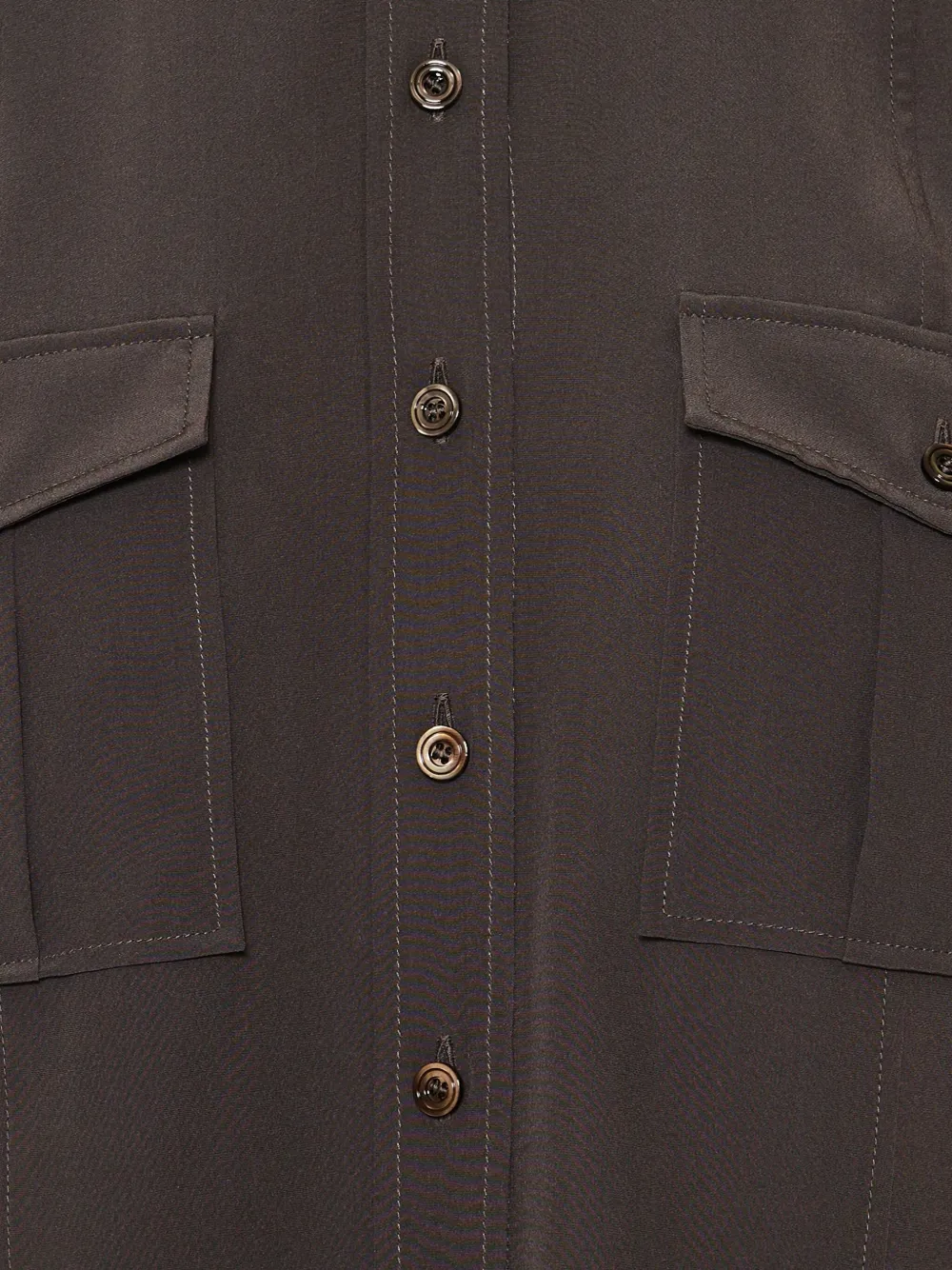 Tom Ford Flap-pocket Shirt In Brown