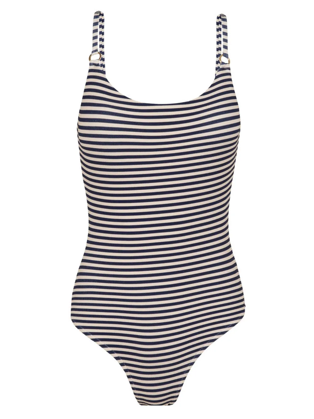 Lenny Niemeyer striped ring-detail swimsuit - Blu